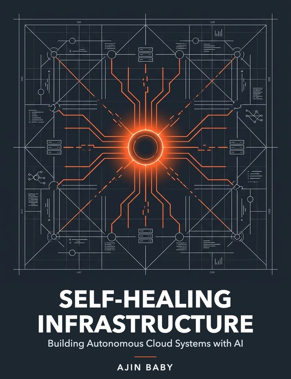 Cover of Self-Healing Infrastructure: Building Autonomous Cloud Systems with AI by Ajin Baby